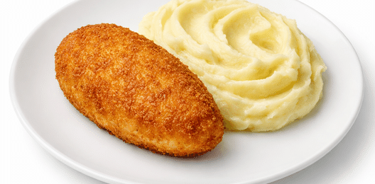 Картофельное пюре с куриной котлетой