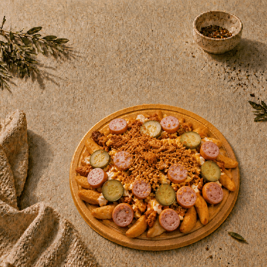 Сальчипапа Картофель Дольки с колбасками