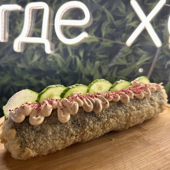 Хот-дог Ролл с копченым лососем