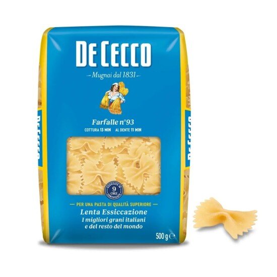 Паста De Cecco №93 Фарфалле, Италия, 500 г