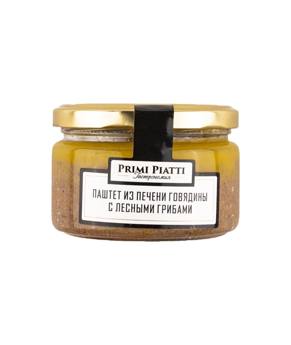 Паштет из печени Говядины с лесными грибами 180гр. "Primi Piatti"