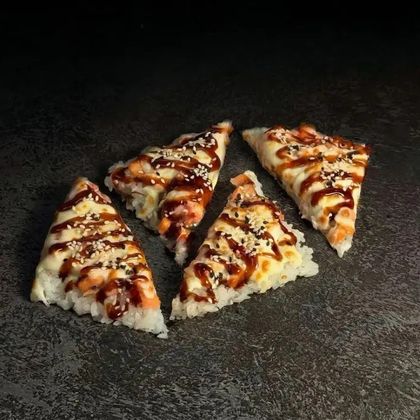 Суши-пицца с лососем