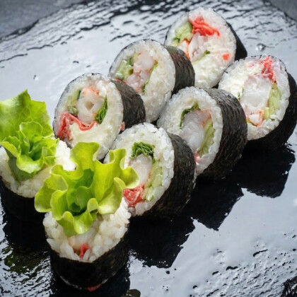 Весенний ролл с креветкой и имбирем