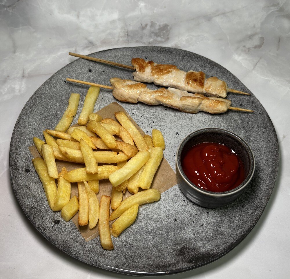 Шашлык из индейски с фри
