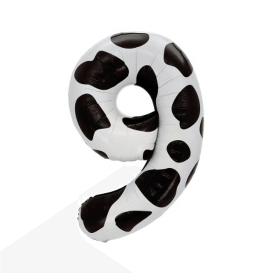 ≈ 100 см, Цифра 9, Пятнышки, Черный/Белый