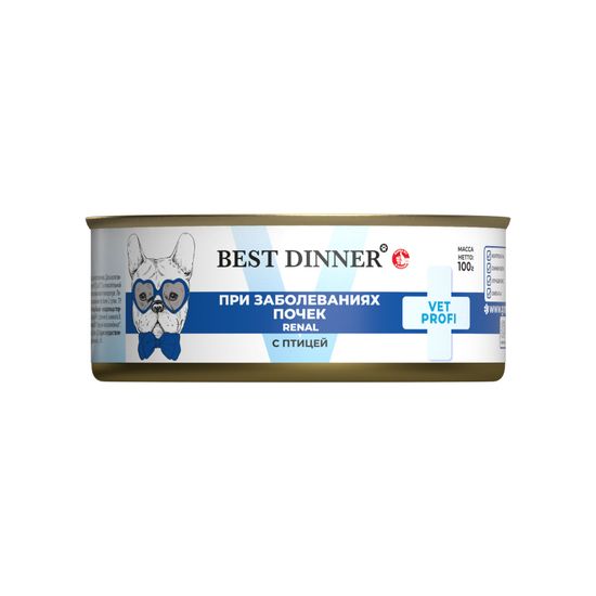 Best Dinner Vet Profi Renal консервы для собак, птица, 100 г