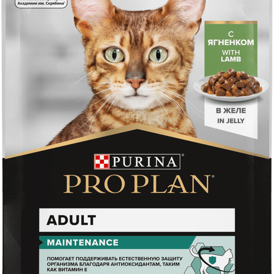 PRO PLAN Maintenance пауч для взрослых кошек, ягнёнок в желе, 85 г