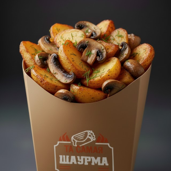 Картофель жареный с грибами