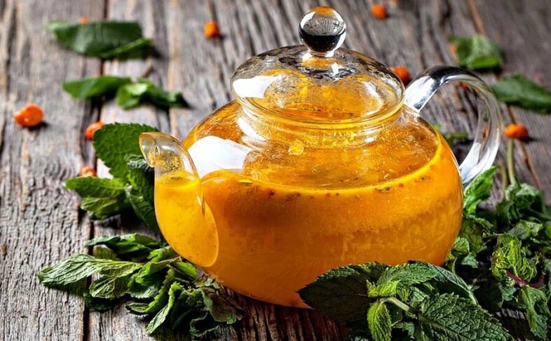 Чай облепиха, имбирь