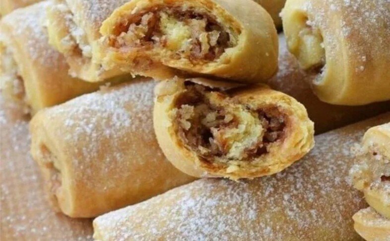 Песочная трубочка с орехом