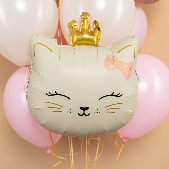 ≈ 60 см, Фигура, Кошечка Принцесса, Кремовый, Сатин