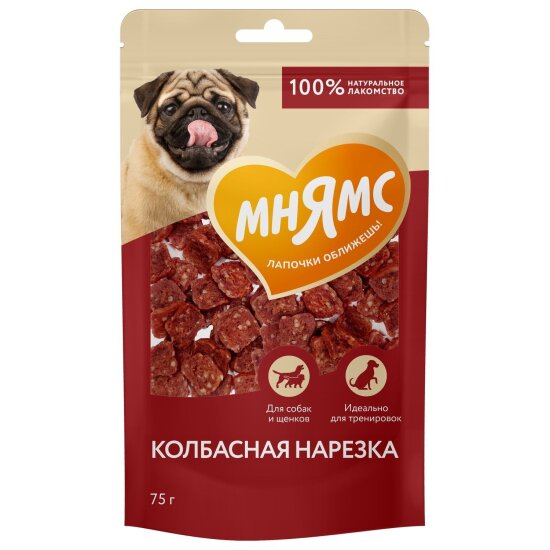 Мнямс На каждый день лакомство для собак, колбасная нарезка, 75 г