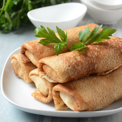 Блинчики с мясом