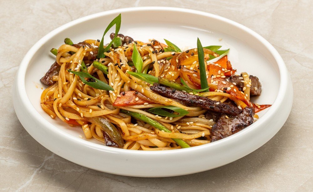 Удон с говядиной