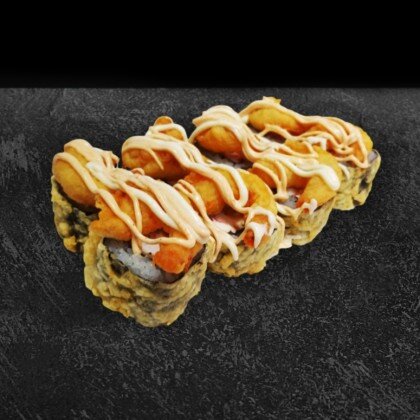 Жареная креветка с крабом