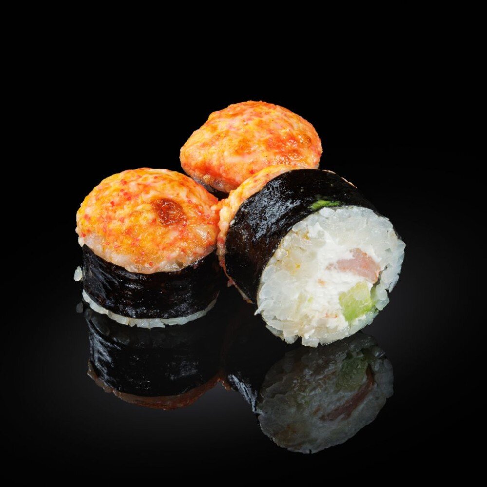 Запечённый с коктейльной креветкой