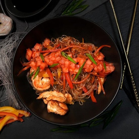 Стеклянная лапша с курицей