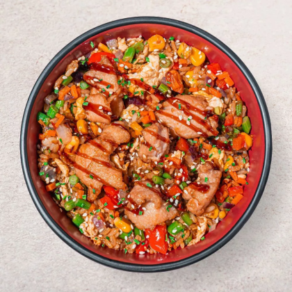 Тяхан с курицей