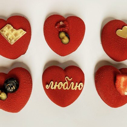 Набор из 6 сердечек