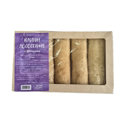 Блины цельнозерновые лососевые с брокколи