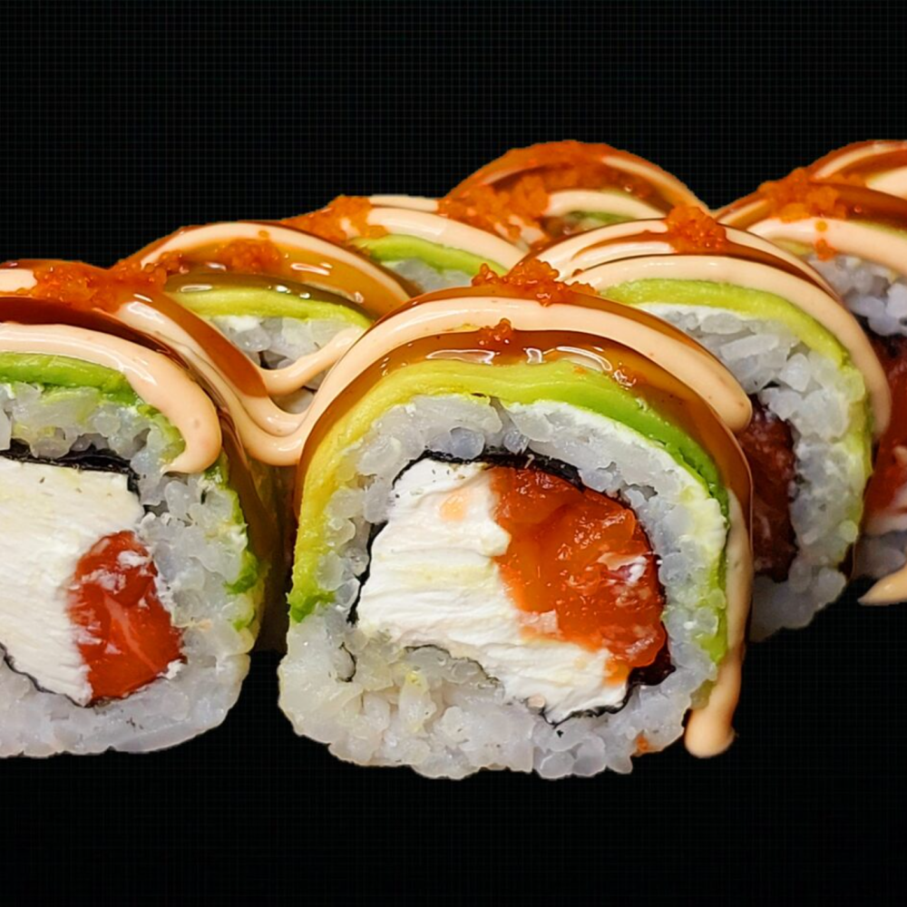 Сочный с авокадо и лососем