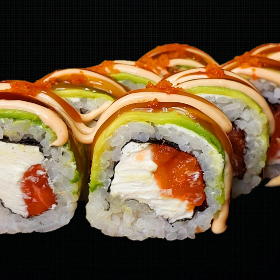 Сочный с авокадо и лососем