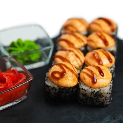 Запечённый с лососем