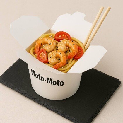 Wok с креветками