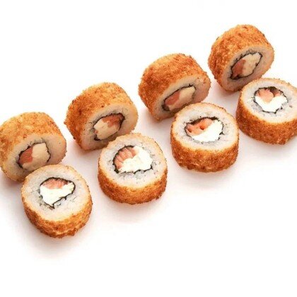 Жареный ролл с лососем