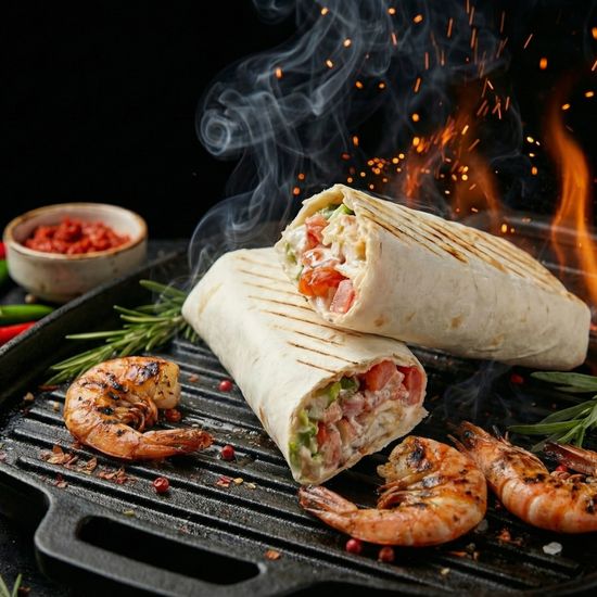 Шаурма с креветками