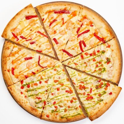 Пицца из двух половинок
