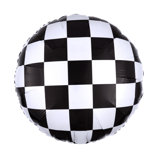 45 см, Круг, Пит-Стоп, Черный/Белый