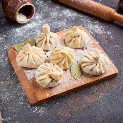 Хинкали грибы,сыр