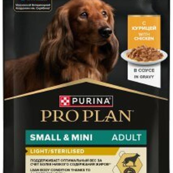 PRO PLAN пауч для взрослых собак с избыточным весом, курица в соусе, 85 г
