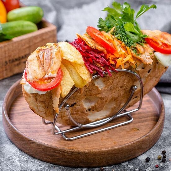 Шаурма куриная в лепёшке