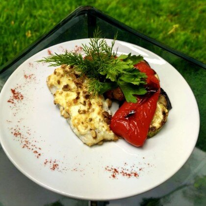 Филе судака под сырной шапкой