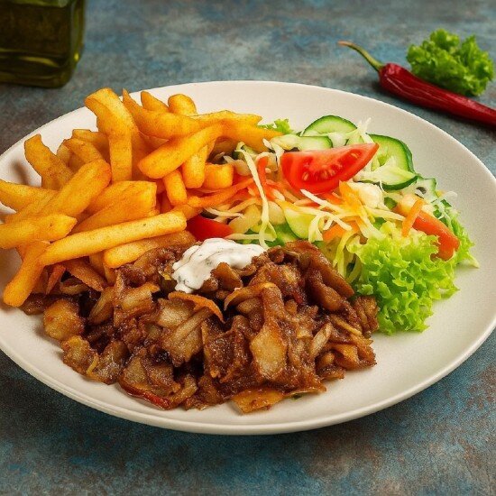 Шаурма открытая с курицей