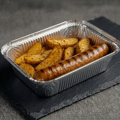 Сосиска-гриль с картофельными дольками