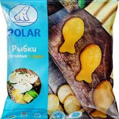 Фигурки (рыбки) тресковые с сыром, в панировке "Полар"