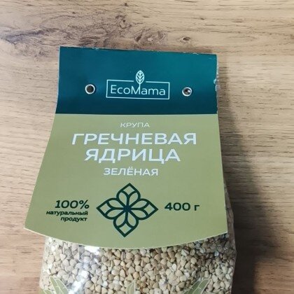 Экомама Гречка зеленая 400 гр