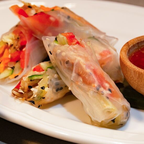 Холодные спринг роллы с овощами