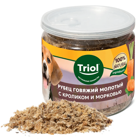 Triol лакомство для собак «Аппетитная приправа» из говяжьего рубца с кроликом и морковью, 100 г