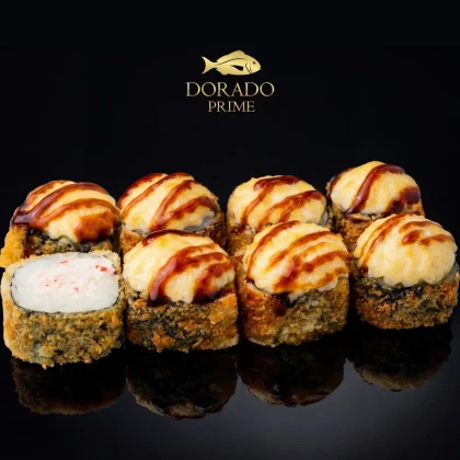 Запеченный-темпура с крабом (8 шт)