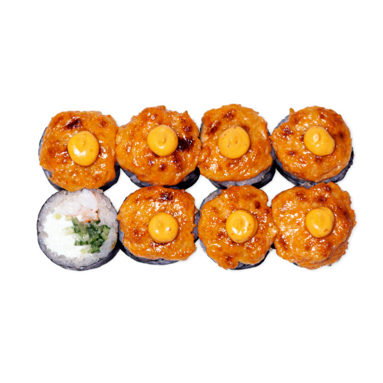 Запеченный ролл с креветкой