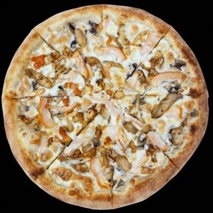Пицца Жульен с цыпленком и грибами