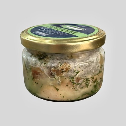 Кусочки скумбрии в масле с укропом ст/б 1/200