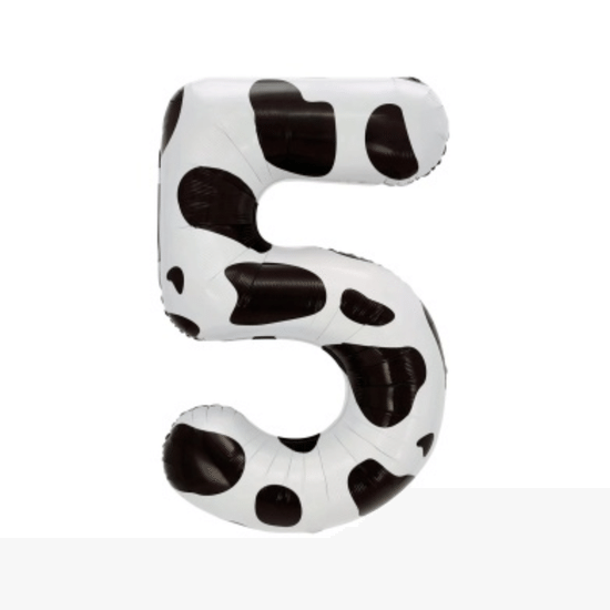 ≈ 100 см, Цифра 5, Пятнышки, Черный/Белый