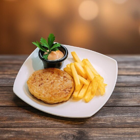 Ланч с котлетой