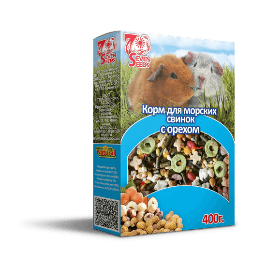 Seven Seeds Special корм для морских свинок с орехом, 400 г
