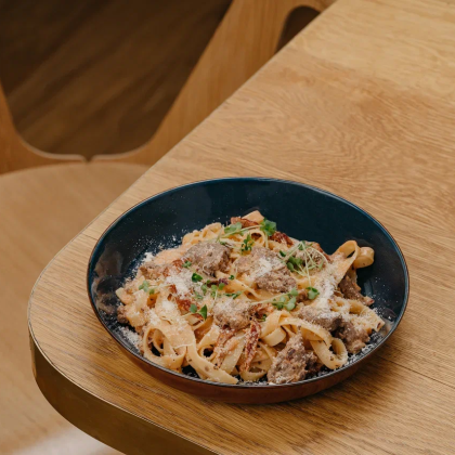 Паста с говяжьей вырезкой